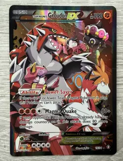 Pokemon TCG Team Magma's Groudon EX Holo Rare Card 15/34 Double Crisis - Image 1