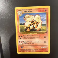 Arcanine Non Holo Rare Pokemon TCG Card Base Set 2 33/130 1999 - Image 1
