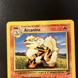 Arcanine Non Holo Rare Pokemon TCG Card Base Set 2 33/130 1999 - Image 2