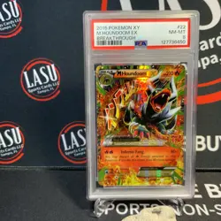 2015 Pokemon - XY Breakthrough - M Houndoom EX 22/162 - PSA 8 - Image 1
