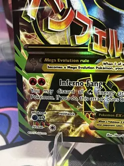 M Houndoom EX (Full Art) 154/162 XY Breakthrough Holo 2015 Pokemon TCG LP - Image 4