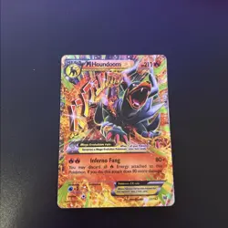 Pokemon TCG M Houndoom EX Ultra Rare Card 22/162 XY Breakthrough HP Damaged - Image 1
