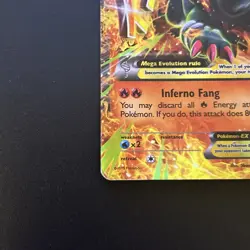 Pokemon TCG M Houndoom EX Ultra Rare Card 22/162 XY Breakthrough HP Damaged - Image 2