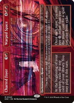 MTG DSK NM Charred Foyer // Warped Space (Borderless) - Image 1