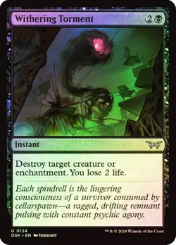 MTG DSK NM *FOIL* Withering Torment - Image 1
