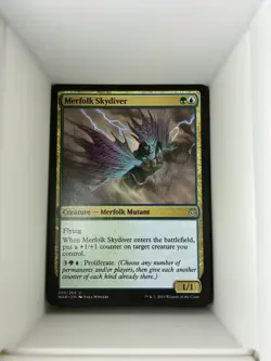 Merfolk Skydiver [War of the Spark] Magic MTG. A1 - Image 1