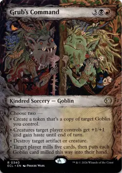 Grub's Command SHOWCASE Lorwyn Eclipsed Magic MTG NM - Image 1