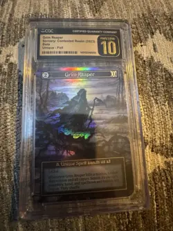 Sorcery Contested Realm Beta Unique Foil Grim Reaper Cgc Pristine 10 - Image 1