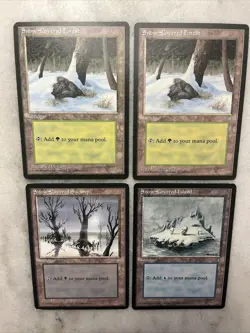 MTG Magic The Gathering Snow-Covered X4 - Image 1