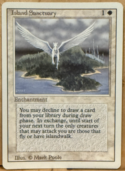 REVISED EDITION Vintage MtG Island Sanctuary Unplayed NM - Image 1