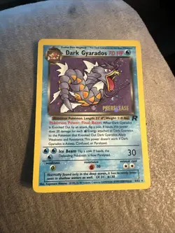 Pokemon Card - Dark Gyarados (Prerelease) WoTC Promo 8/82 Team Rocket Holo Rare - Image 1