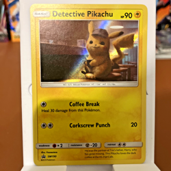 Detective Pikachu Pokemon TCG Detective Pikachu SM190 Promo Holo Card NM - Image 1