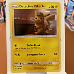 Detective Pikachu Pokemon TCG Detective Pikachu SM190 Promo Holo Card NM - Image 2