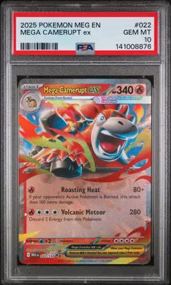 Pokemon Mega Camerupt ex Evolutions #022 Graded Card PSA 10 - Image 1