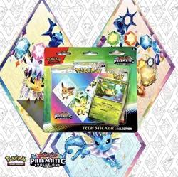 Pokemon TCG Prismatic Evolutions Tech Sticker Collection Blister Set of 3 Sealed - Image 3