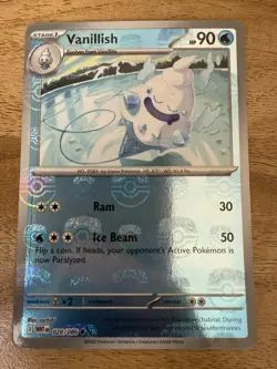 Pokemon TCG VANILLISH 028/086 - White Flare - Master Ball Pattern Holo NM/Mint - Image 1