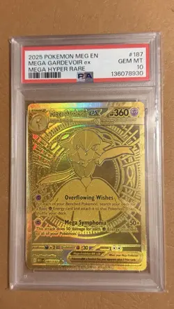 2025 POKEMON MEG EN-MEGA EVOLUTION MEGA HYPER RARE #187 MEGA GARDEVOIR EX PSA 10 - Image 1