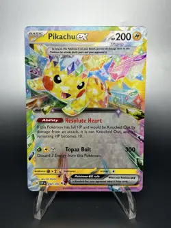 2024 Pokemon SV Surging Sparks SSP EN Pikachu Ex #057/191 Double Rare - Image 1