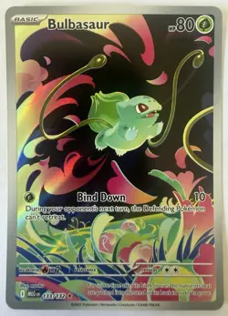 2025 POKEMON TCG MEGA EVOLUTION ILLUSTRATION BULBASAUR 133/132 BASIC RARE MINT - Image 1