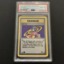Pokemon 1st Edition Sabrina Trainer Gym Challenge Set 110/132 - PSA 8 NM-Mint - Image 1
