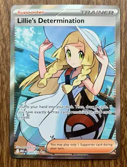 Lillie's Determination Ultra Rare ME01: Mega Evolution 169/132 Pokemon full art - Image 1