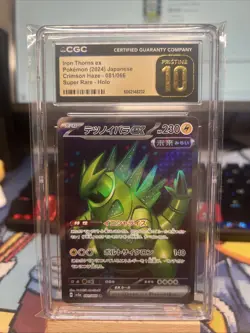 Pokemon Iron Thorns ex SR 81/66 sv5a Crimson Haze Japanese NM CGC Pristine 10 - Image 1