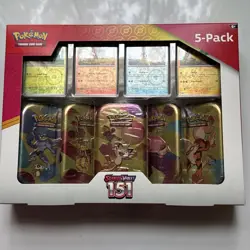 Pokemon TCG Scarlet & Violet 151 5-Pack of Mini Tins and 4 Promos Costco Bundle - Image 1