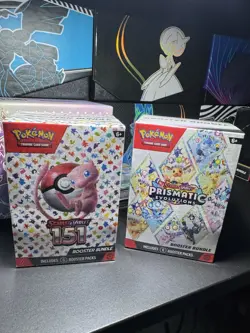 Pokemon TCG 151 and Prismatic Evolutions Booster Bundle! Sealed! - Image 1