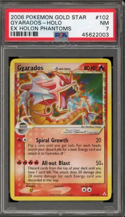 Pokemon Gyarados Gold Star EX Holon Phantoms Holo Ultra Rare #102 PSA 7 - Image 1