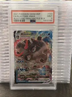 2021 Pokemon SWSH BSP: BLASTOISE Vmax Battle Box PSA 9 - Image 1