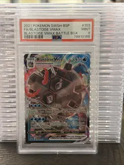 2021 Pokemon SWSH BSP: BLASTOISE Vmax Battle Box PSA 9 - Image 2