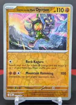 Pokemon Cornerstone Mask Ogerpon #111/182 English Destined Rivals Reverse Holo - Image 1