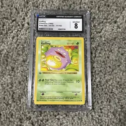 Pokemon 1999 1st Edition Shadowless Koffing CGC 8 NM/Mint - Image 1