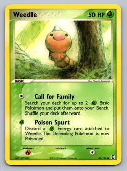 Pokemon TCG FireRed & LeafGreen Weedle 86/112 - Image 1