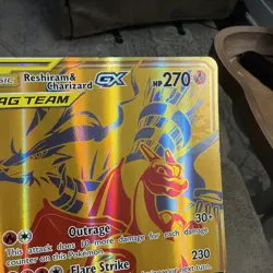 2021 Pokemon Reshiram & Charizard GX Tag Team Black Star Promo SM247 (JUMBO) - Image 3
