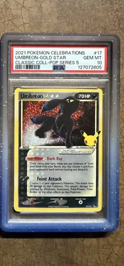 2021 POKEMON CELEBRATIONS #17 UMBREON-GOLD STAR GEM MT CLASSIC COLL-POPSERIES5 - Image 1