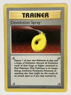 Devolution Spray MP 72/102 Shadowless Base Set Pokemon TCG Regular - Image 1