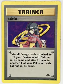 Sabrina MP 110/132 Unlimited Gym Challenge Pokemon TCG Regular - Image 1