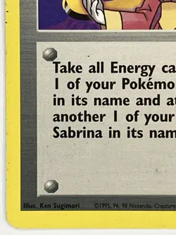 Sabrina MP 110/132 Unlimited Gym Challenge Pokemon TCG Regular - Image 5