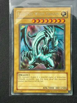 Yu-Gi-Oh! Blue-Eyes White Dragon #LOB-001 Unlimited Ultra Rare LP - Image 1