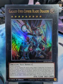 YuGiOh! Galaxy-Eyes Cipher Blade Dragon GFTP-EN059 Ultra Rare 1st Ed - Image 1