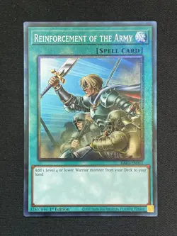 Yugioh Reinforcement of the Army RA01-EN051 Prismatic Collector's Rare NM - Image 1
