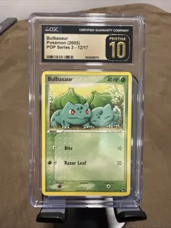 Pokemon 2005 Bulbasaur 12/17 POP Series 2 Pristine 10 - Image 1