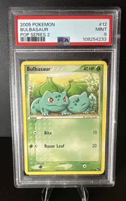 2005 Bulbasaur 12/17 Pop Series 2 Pokemon PSA 9 Mint - Image 1