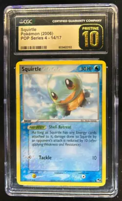 2006 Pokemon POP Series 4 Squirtle PRISTINE #14/17 CGC 10 - Image 1