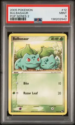 2005 POKEMON POP SERIES 2 #12 BULBASAUR PSA 9 - Image 1