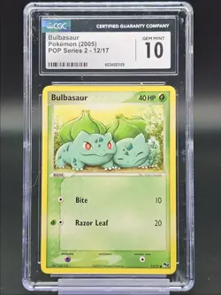 BULBASAUR 2005 POKEMON NINTENDO PROMOS POP SERIES 2 12/17 CGC 10 - Image 1