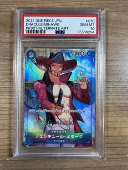 Dracule Mihawk 2024 One Piece JP Best Selection Vol. 1 Alternate Art PSA 10 - Image 1
