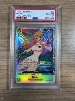 Nami 2024 One Piece - SR - Two Legends - #106 PSA 10 - Image 1