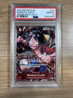 Monkey D. Luffy 2023 One Piece Winner Pack Vol. 5 #012 PSA 10 - Image 1